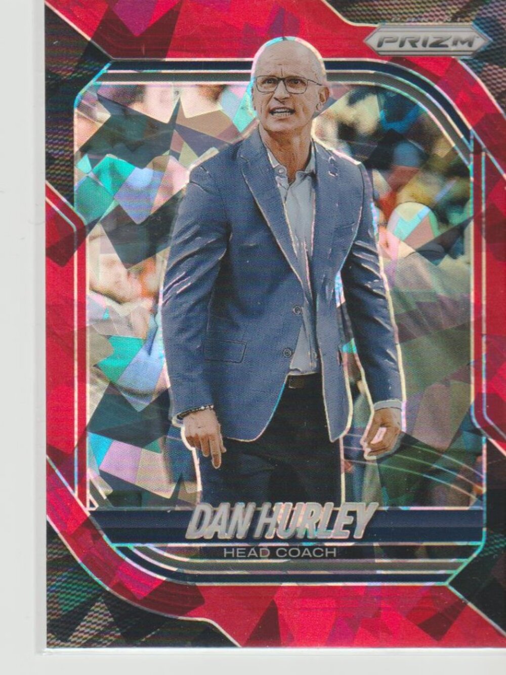 Dan Hurley 2025-26 Panini Prizm #129 Red Ice Prizm Head Coach UConn